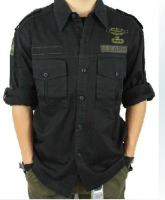 China Outdoor Tactical M L XL Mens Casual Shirts , Cotton Long Sleeve for sale