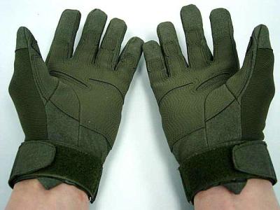 China Mens Outdoor Airsoft / Handgun Shooting Gloves Olive Combat for sale