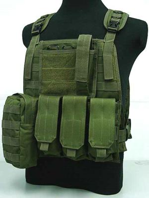 China OD Green Tactical 100D / 600D Police Tactical Vest For Military Tactical Gear for sale