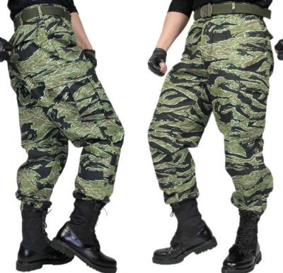 China Tiger Stripe Camouflage Trousers , Army Mens Match Cargo Pants for sale