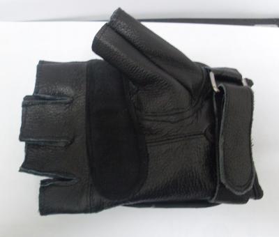 China Half Finger Handgun Shooting Gloves Sheepskin With Non-Slip Palm for sale