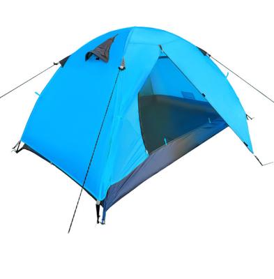 China Custom1 - 2 Person Blue Best Camping Gear Polyester Material for sale