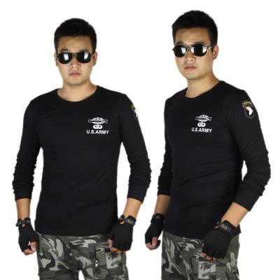 China Van het Katoenen van de douanedruk het Militaire T-stuk T-shirtondergoed om kraag Te koop