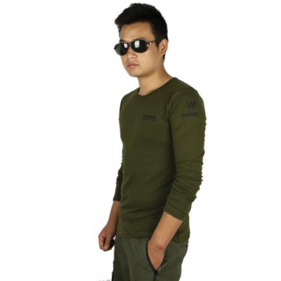 China Autumn Exquisite Mens Cargo Shirt Black Cotton with Round Neck for sale