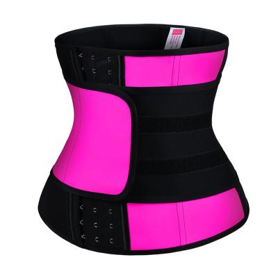 China Wholesale 3 Antibacterial Hooks Slimming Body Shaper Corset Corset Compression Sauna Sweat Belt Latex Women Waist Triner Cincher Belt for sale