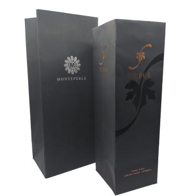 China Recyclable Factory Customized High End Black Wine Packaging Bags Suitable For Food Packaging Bag for sale