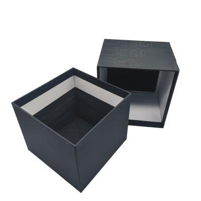 China Handmade Customized Luxurious Black Packing Box With UV Logo Suitable For Gift Art Packing Box for sale