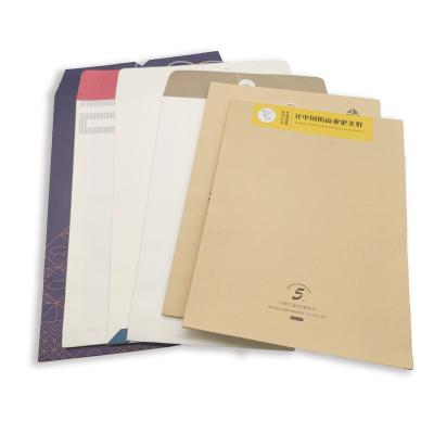 China Brand New Cheap High Quality Printing Envelope Folder Printing Paper File Bag Kraft Paper Envelope Factory Business Envelope Custom for sale