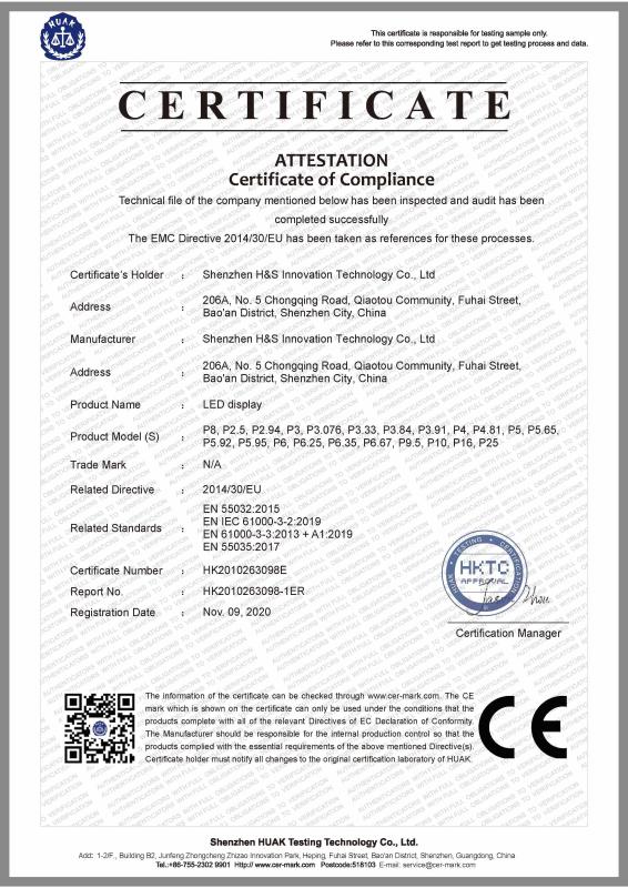 CE-EMC - Shenzhen H&S Innovation Technology Co., Ltd