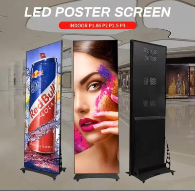 China Full Color Led Banner Wifi Control Digital Led Poster Screen 640x1920mm Stand Led Display for sale