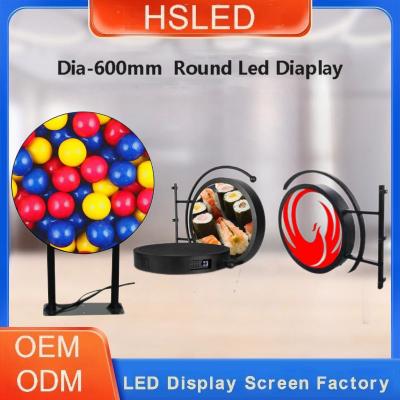 China Outdoor Round Led Diaplay Screen P4.28 dia-600mm Double Sided Waterproof Circular LED Display for sale