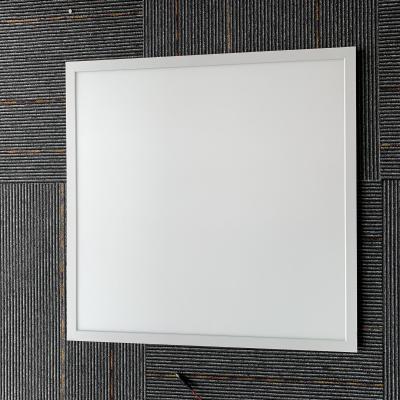 China Dimmable White Silver Frame Suspended Ceiling Recessed LED Panel Light 600x600 595x595 36W for sale