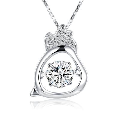 China CLASSIC factory direct wholesale high quality 925 silver pendant with GH color diamond jewelry for sale