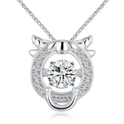 China CLASSIC factory direct wholesale high quality 925 silver pendant with GH color diamond jewelry for sale