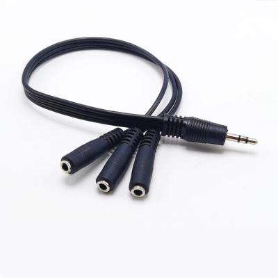 China Audio Speaker 3.5mm 1/3 Cable 3.5 One Into Three Earphone Cable Revolution (couple earphone extension) 3.5 To 3 Bus for sale