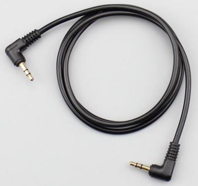 China COMPUTER 3.5mm - 3.5mm Right Angle Stereo Plug Audio Video Cable for sale