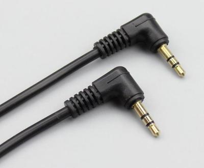 China COMPUTER 3.5mm - 3.5mm Right Angle Stereo Plug Audio Video Cable for sale