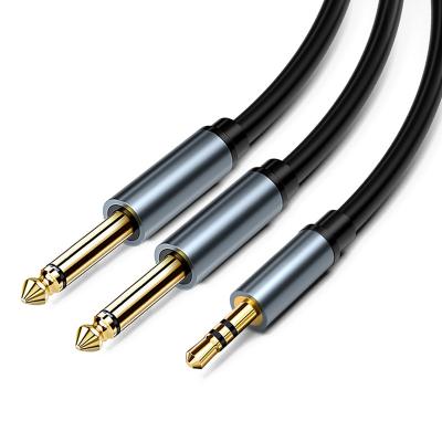 China COMPUTER audio cable: 1/2, 3.5 to dual 6.5 audio cable, public to public mixer connecting cable for sale