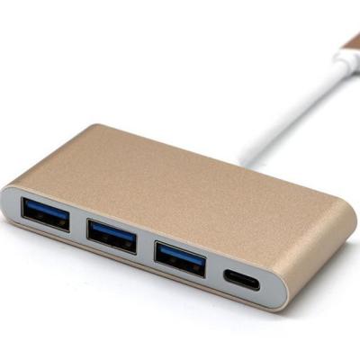 China COMPUTER Type-C to USB3.0 Four in One Hub USB-C One Pull Four Splitter Docking Station for sale