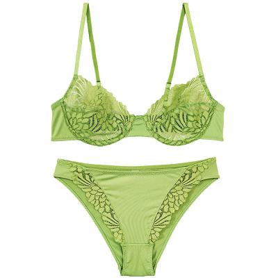 China Antibacterial Stylish French Bra And Brief Sets Lace Up Bra And Panties Sets Lingerie Set Ladies Bras Penty Panty Women Sexy Underwear for sale