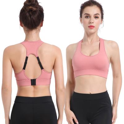 China High Impact QUICK DRY Workout High Impact Running Bra Full Support Sports Racerback Sports Bra Women Seamless Yoga Tops Bras for sale