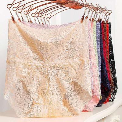 China Antibacterial Women's High Waist Lace Underwear Plus Size Sexy Ladies Cheeky Lacy Panties Briefs Soft Full Cover Panties for sale