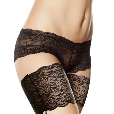 China Antibacterial Women Lace Up Elastic Thigh Bands Plus Size Anti Slip Silicone Sexy Hot Leg Cover No Show Pant Legs Woman Lower Thigh Bands for sale