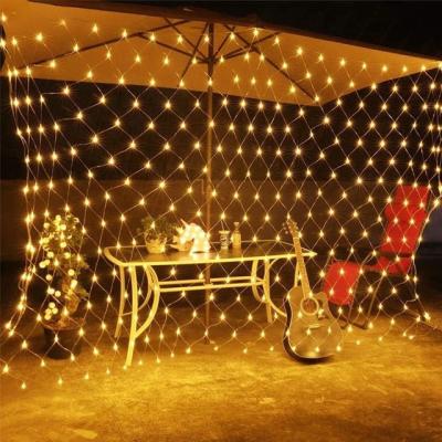 China New LED Mesh Fairy String Light Garland navidad net de lux 2022 fairy net Christmas electric garland window curtain light for sale