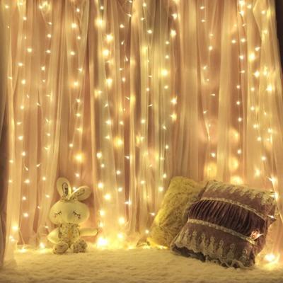 China 8 Functions 3*3m Icicle String Lights 13 Modes Led Curtain Garland New Year Christmas Tree Wedding Fairy Patchable Curtain Light for sale