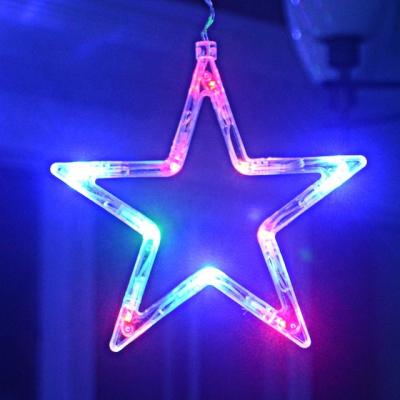 China High Quality and Long Lasting Ramadan Twinkle 138 LED Curtain Window String Lamp Star Moon Light for Wedding Party Christmas Decoration for sale