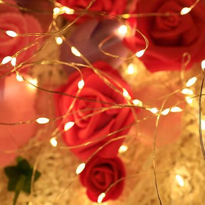 China Decorate 2021 good quality Christmas decoration roll copper wire string string waterproof battery operated led light good quality 2021 for sale