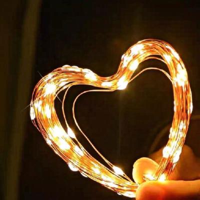 China Decorate LED String Lights 10m 5M 2M Silver Wire Garland Home Christmas Wedding Party Decoration Powered 5V Battery USB Fairy Lights for sale