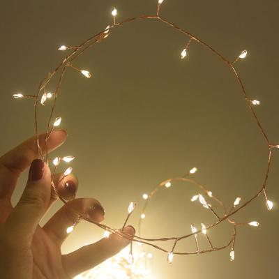 China Christmas decoration 10m 300led 12V copper wire warm white firecracker fairy lights for outdoor garden with plug in for sale