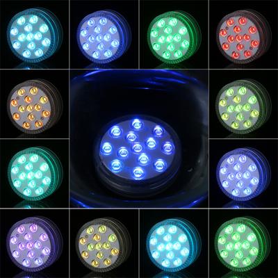 China Outdoor LED Light In Pool 16 Colors LED Submersible Light With Light Sensor for sale