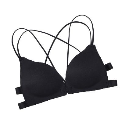 China Beauty QUICK DRY one-piece front back buckle small chest gathered on support underwear female sense no trace underwear bra for sale