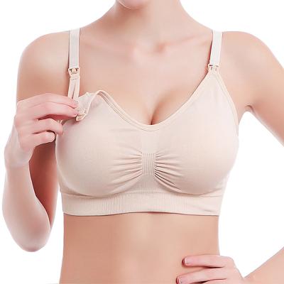 China Antibacterial Rimless Seamless Pregnancy Cotton Underwear High Quality Nursing Bra for sale