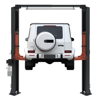 China Asymmetric Design 4500 Kg 9900 Lb Clear Cylinder 2 Double Post Floor Lift With 4.5t CE for sale