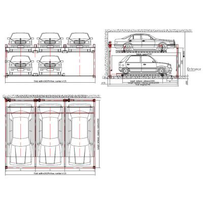 China CE Approved Customizable 2 Level Lift And Parking Slide System 2000 Kg for sale