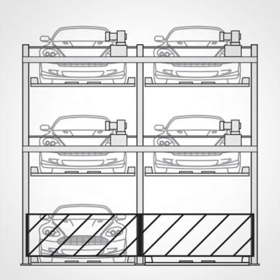 China Factory Direct Sale Customizable 2-9 Level Lift-Slide Parking System 2000 Kg for sale