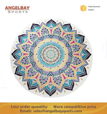 China Durable Eco Friendly Wholesale Full Color Round Custom Circle Yoga Mat Rubber Yoga Mat for sale