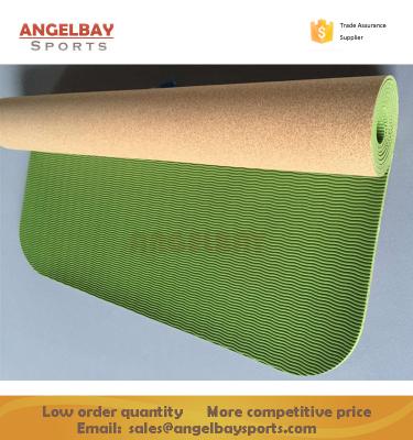 China Non Slip Eco-Friendly Wholesale Eco-Friendly Non Slip Natural Cork Strip Yoga Mat 1830x610x5mm for sale