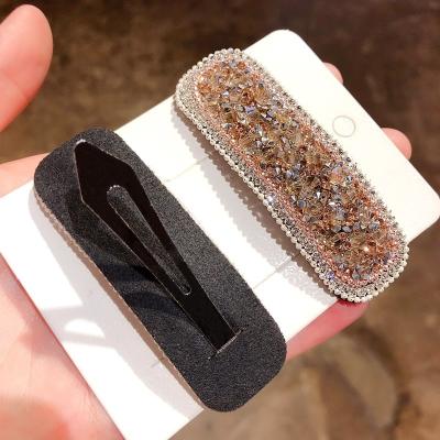 China Eco-friendly Fashion Designers Diamond Glitter Hair Clips Korean Hair Clip Girls Hairpin Barrette Accessories for sale