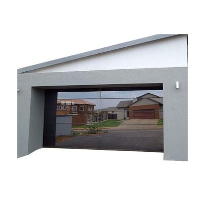 China Modern Automatic Overhead Mirror Door Graphic Design Garage Glass Doors Galvanized Steel Exterior Villa Online Technical Support for sale