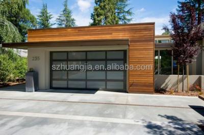 China Automatic Top Sectional Aluminum Glass Panel Garage Barn Door Motorized Shenzhen Manufacturer for sale