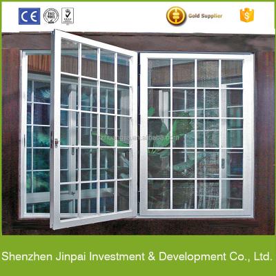 China 2017 Design Cheap Strong Iron Window Grill Rolling Design With Tempered Glass for sale