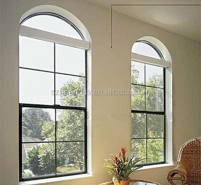 China Fixed green aluminum fixed window with double insulated tempered glass for sale