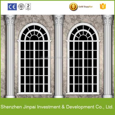 China Fixed for sale aluminum arch window grill design in china with double glass for sale