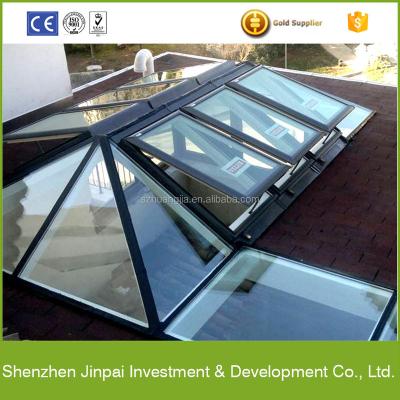 China Heavy Duty Aluminum Polycarbonate Frame Roof Skylight Window Electric Rolling Gazebo Tent for sale