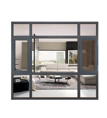 China 75 Series Aluminum Swing Doors Thermal Break Window With Insulated And Tempered Glass for sale