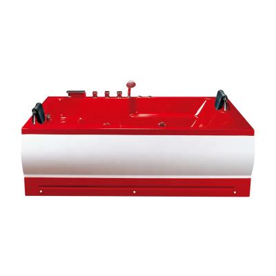 China Cheap Skirt Free Massage Tub (Left Skirt) K-8850A Wholesale Adult Double Side Air Acrylic Massage In Red Color for sale